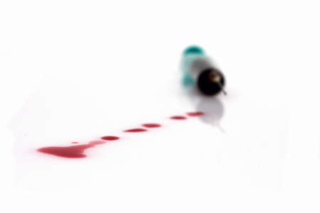 syringe on whiteの写真素材