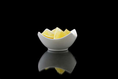 lemons fritter on in a cupの写真素材