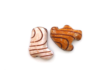 Gingerbread on a white backgroundの写真素材