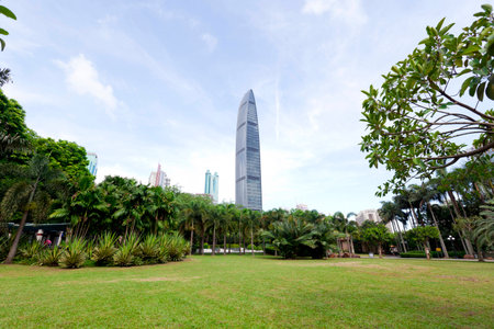 KingKey Financial Center in Shenzhen,China.のeditorial素材