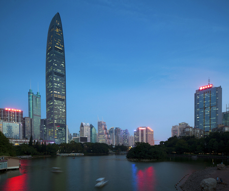KingKey Financial Center in Shenzhen,China.のeditorial素材