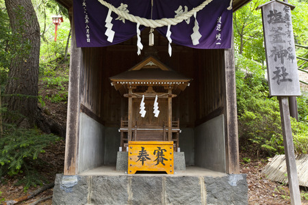 small spirit shrine near Arakura Sengen Park, Japanのeditorial素材