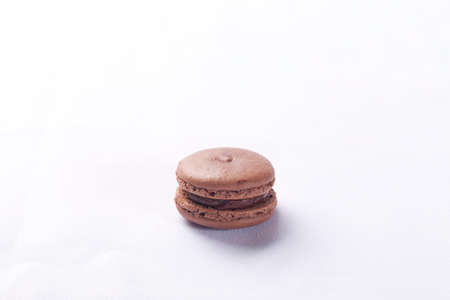 macaroons on white backgroundの写真素材