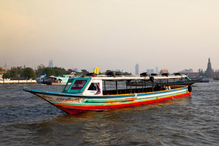traditional thai boat on the Chao Phraya River
