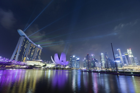 Nightscape of Singaporeのeditorial素材