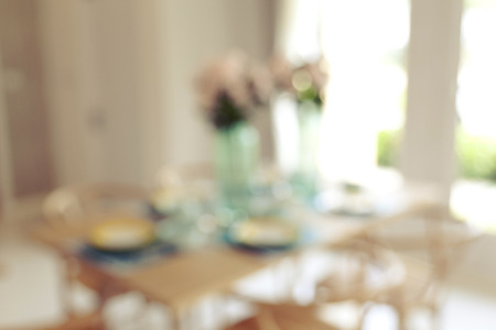 Blurred background Modern dining room.の写真素材
