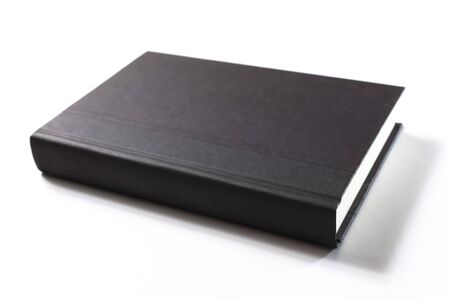 book with blank black coverの写真素材