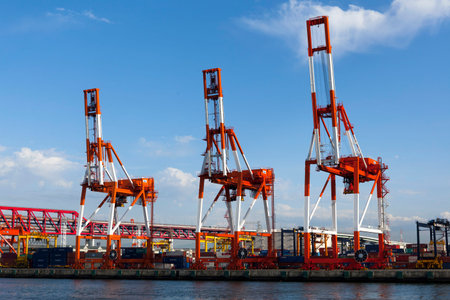 Osaka seaport in Osaka Japanのeditorial素材