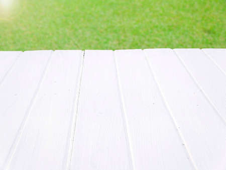 background of white wooden planksの写真素材