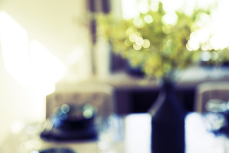 Blurred background of dining room.の写真素材