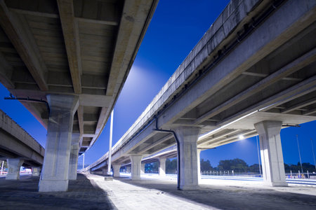 elevated express way at night time