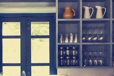 home kitchen in the loft-style and rusticの写真素材
