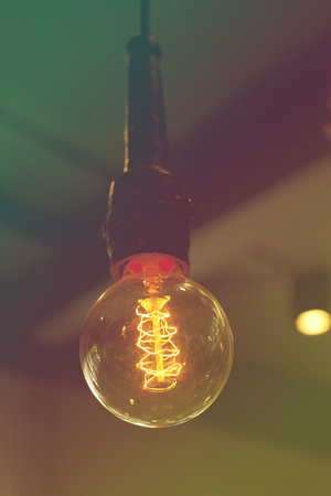 Vintage light bulbの写真素材