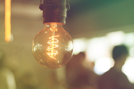 Vintage light bulbの写真素材
