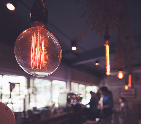 Vintage light bulbの写真素材