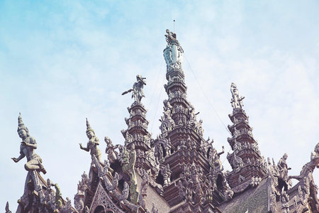 The Sanctuary of Truth in Pattaya, Chonburi, Thailand