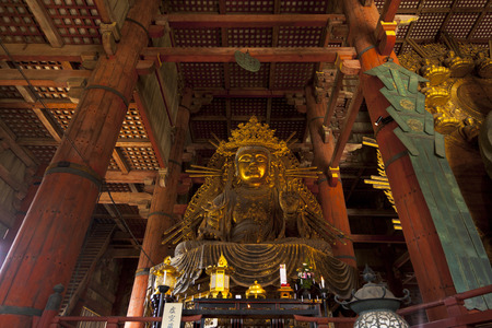 The Great Buddha in Todai-ji templeのeditorial素材