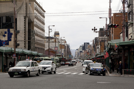street view of Kyoto,Japanのeditorial素材