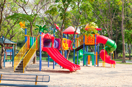 Colorful playground in the park