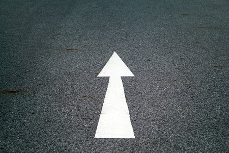 Forward signs on the road