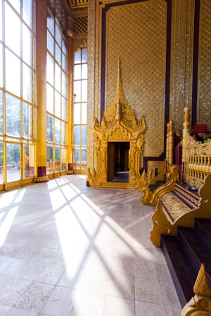 Kambawza Thardi Palace in Bago, Myanmarのeditorial素材