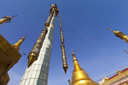 Botataung pagoda located in downtown Yangon, Myanmarの写真素材