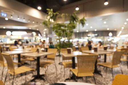 Defocused and blur image of food courtの写真素材