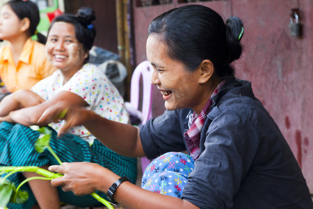 A market vendor, Myanmarのeditorial素材