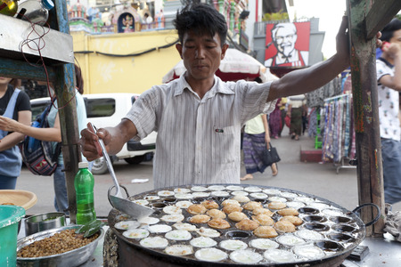 A market vendor, Myanmarのeditorial素材