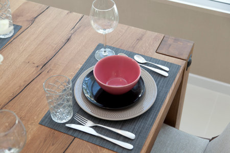 Elegant table set up for dinning room