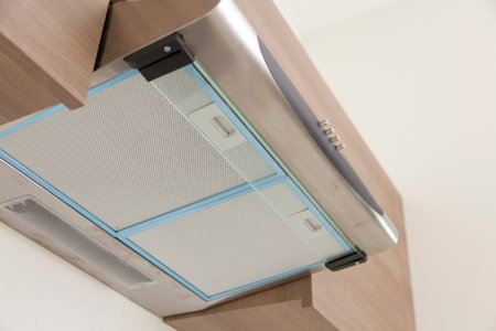cooking hood on modern minimalism style kitchen