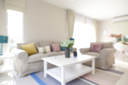 blur image of modern living room interiorの写真素材