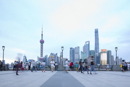 Shanghai skyline in Chinaのeditorial素材