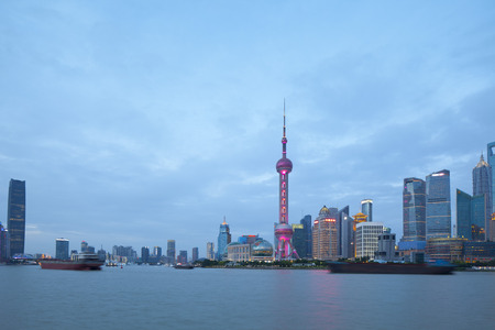 Shanghai skyline in Chinaのeditorial素材