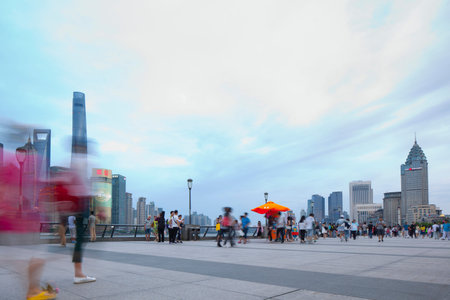 Shanghai skyline in China