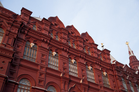 State Historical Museum from Red Square, iconic landmark in central Moscow, Russiaの写真素材
