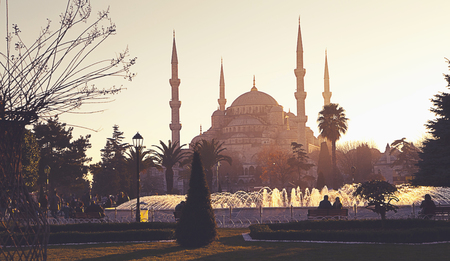 The Blue Mosque, (Sultanahmet Camii), Istanbul, Turkey.のeditorial素材