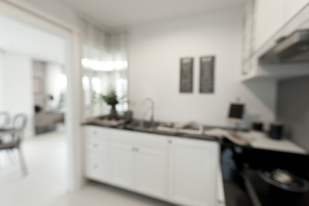 Blurred Kitchen with Retro Filterの写真素材