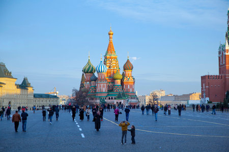 Saint Basil's Cathedral in Red Square, Moscow, Russia.