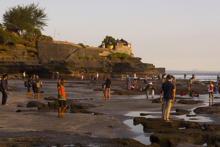 Tanah Lot temple, Bali, Indonesiaのeditorial素材