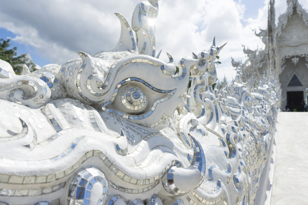 Wat Rong Khun,Chiang Rai ,Thailandの写真素材