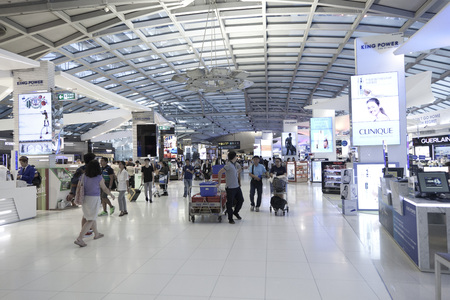 Suvarnabhumi Airport In Bangkok, Thailandのeditorial素材