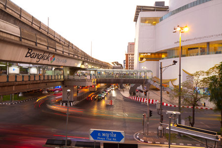 traffic at Siam Square, Bangkok, Thailand