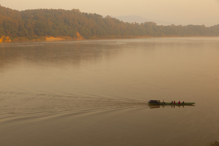 Riverside of the Mekong Luang Prabang Laos.のeditorial素材