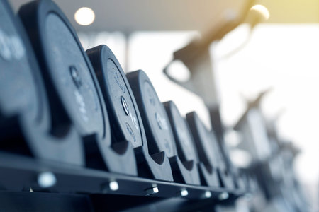 Sport equipment in fitness room or gym room