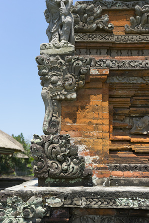 Sculpture detail in Taman Ayun Temple Bali. Indonesia.の写真素材