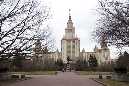 Main building of Moscow State Universityのeditorial素材