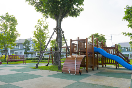 children playground in the parkの写真素材
