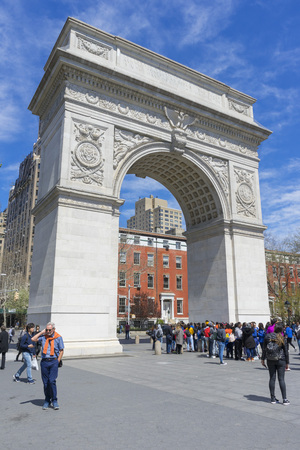 Washington Square Park in the Greenwich Village, Manhattan, New York Cityのeditorial素材