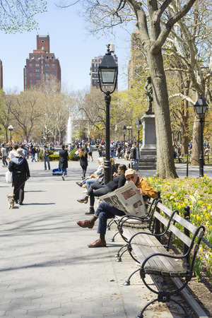 Washington Square Park in the Greenwich Village, Manhattan, New York Cityのeditorial素材